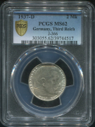 2 марки 1937 (Германия) (в слабе)