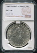 50 центов 1964 (ЮАР) (в слабе)