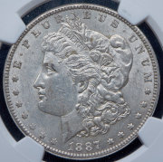 1 доллар 1887 (США) (в слабе) без букв