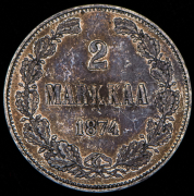 2 марки 1874 (Финляндия) S