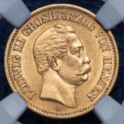 20 марок 1873 (Гессен) (в слабе) H