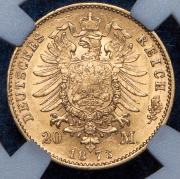 20 марок 1873 (Гессен) (в слабе) H