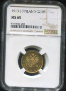 20 марок 1913 (Финляндия) (в слабе)