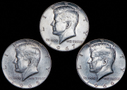 Набор из 3 сер. монет 1/2 доллара (США)