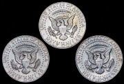 Набор из 3 сер. монет 1/2 доллара (США)