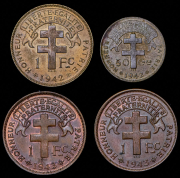 Набор из 4 монет (Французская Африка)