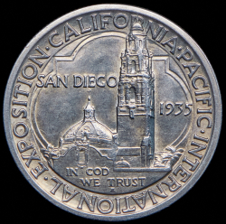 1/2 доллара 1935 "Калифорнийская Тихоокеанская международная выставка в Сан-Диего" (США) S