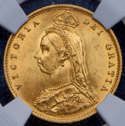 1/2 соверена 1887 (Великобритания) (в слабе)