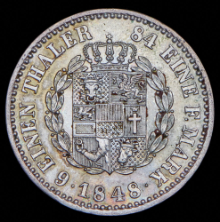 1/6 талера 1848 (Мекленбург-Шверин) A