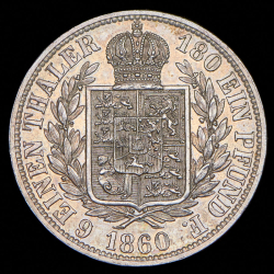 1/6 талера 1860 (Ганновер) B