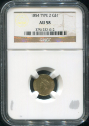 1 доллар 1854 (США) (в слабе)