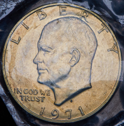 1 доллар 1971 (в запайке) S