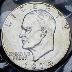 1 доллар 1974 (в запайке) S