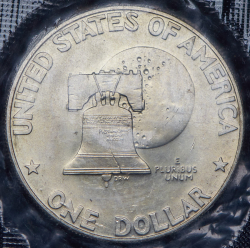 1 доллар 1976 "200 лет независимости США" (в запайке)  S