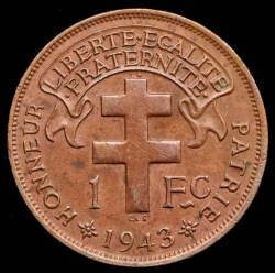 1 франк 1943 (Камерун)