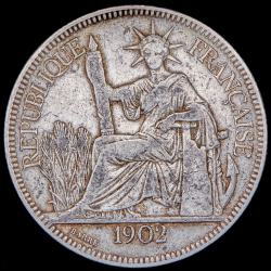 1 пиастр 1902 (Французский Индокитай) А