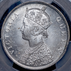 1 рупия 1862 (Британская Ост-Индская Компания) (в слабе)