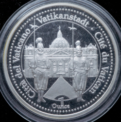 1 унция 2006 "500 лет Швейцарской Гвардии" (Ватикан)