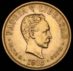 10 песо 1916 "Хосе Марти" (Куба)
