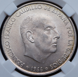 100 песет 1966 (Испания) (в слабе)