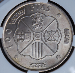 100 песет 1966 (Испания) (в слабе)