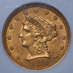 2 1/2 доллара 1852 (США) (в слабе)