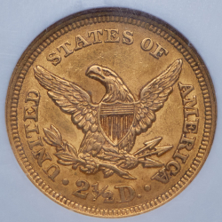 2 1/2 доллара 1852 (США) (в слабе)