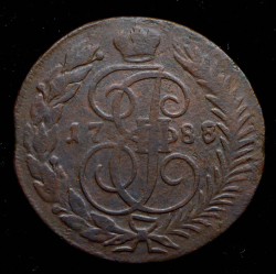 2 копейки 1788 ТМ (Бит. R2, Петр. 30р.)