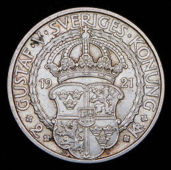 2 кроны 1921 "400 лет Войне за независимость" (Швеция)