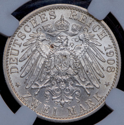 2 марки 1908 "350-летие Йенского университета" (Саксен-Веймар-Эйзенах) (в слабе)