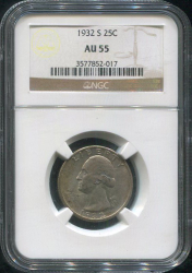 25 центов 1932 (США) (в слабе)