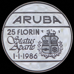 25 флоринов 1986 "Независимость" (Аруба)