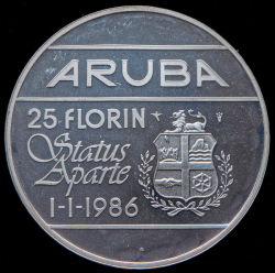 25 флоринов 1986 "Независимость" (Аруба)