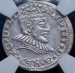 3 гроша 1591 (Рига) (в слабе)