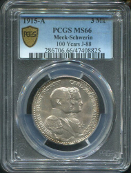 3 марки 1915 "100-летие Великого герцогства" (Саксен-Веймер-Эйзенах) (в слабе)