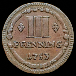 3 пфеннига 1753 (Мюнстер)