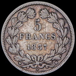 5 франков 1837 (Франция) (МА)