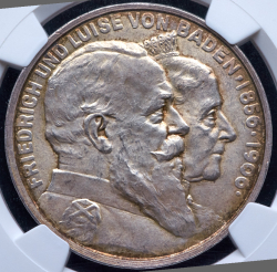 5 марок 1906 "50 лет свадьбе Фридриха I и Луизы Прусской" (Баден) (в слабе)