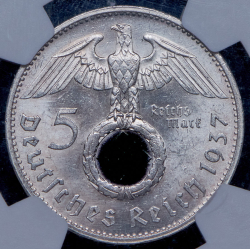 5 марок 1937 (Германия) (в слабе) G