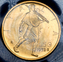 50 лир 1932 (Италия) (в запайке)