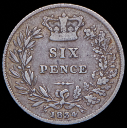 6 пенсов 1834 (Великобритания)