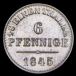 6 пфеннигов 1845 (Ганновер) В