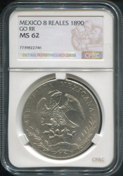 8 реалов 1890 (Мексика) (в слабе)