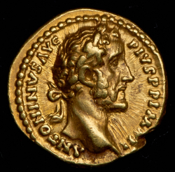 Ауреус. Антонин Пий. Рим империя