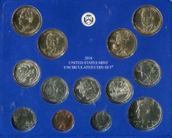 Годовой набор монет 2016 (США, Филадельфия) (в п/у)