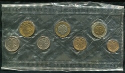 Годовой набор монет РФ 1992 (в мяг. запайке) ЛМД