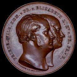 Медаль "Фридрих Вильгельм IV и Елизавета" 1848 (Германия)