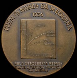 Медаль "Медаль Лауреат Нобелевской премии по медицине Джордж Хойт Уипл" (Португалия)