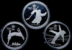 Набор из 10 монет "Олимпийские игры в Калгари в 1988 году" (Канада) (в п/у)