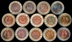 Набор из 14 монет "Красная книга" 1991-94